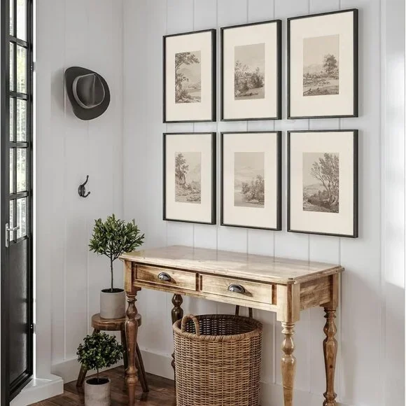 Neutral Wall Art Decor Set of 6 Vintage Canvas Wall Art Rustic Farmhouse Wall Ar - Picture 6 of 7